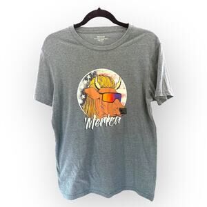 ‘Merica Bull Mullet Gray Unisex T-Shirt NWOT | Medium | America July 4th USA